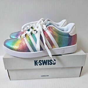 K Swiss Classic VN Varsity Rainbow Pride Sneakers Girls Youth 7 Womens 8.5 NEW